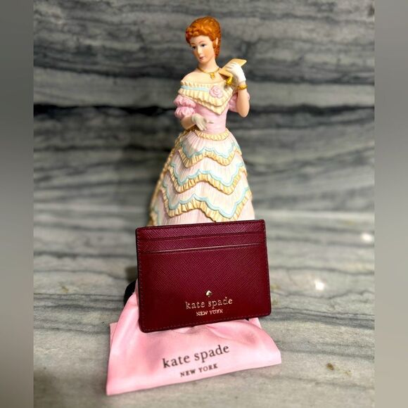 Kate Spade‎ Small Leather Slim Card Holder w/Dust Bag - Picture 1 of 5